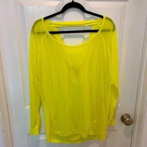 Long sleeve fluorescent yellow thin shirt GUC XL